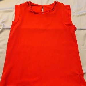 Red Sleeveless Blouse